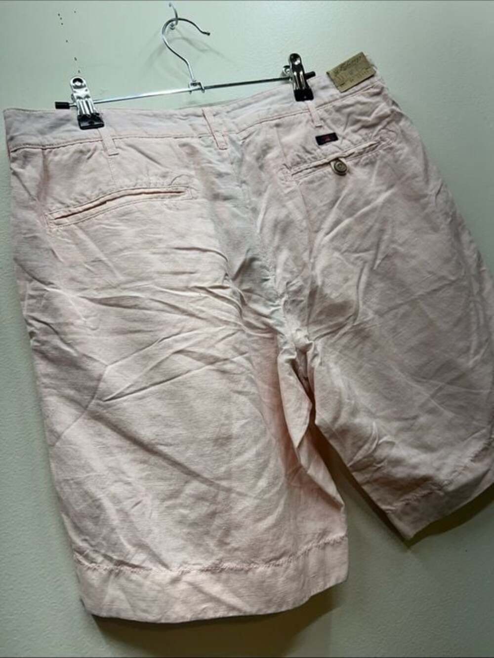 NWT Men's Faherty Soft Blush Linen-Blend Flat Front Shorts - Picture 7 of 10